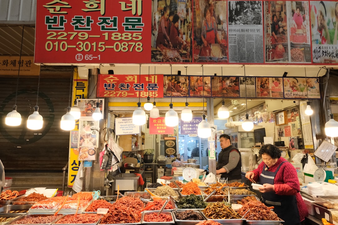 Gongdeok Market style Korean food alley with jokbal and jeon atmosphere