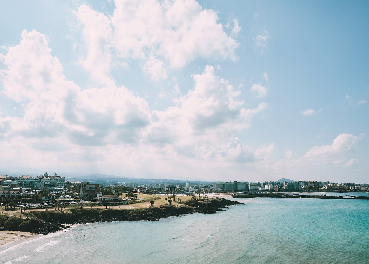 Hamdeok Beach on Jeju Island, a destination reachable by public transport