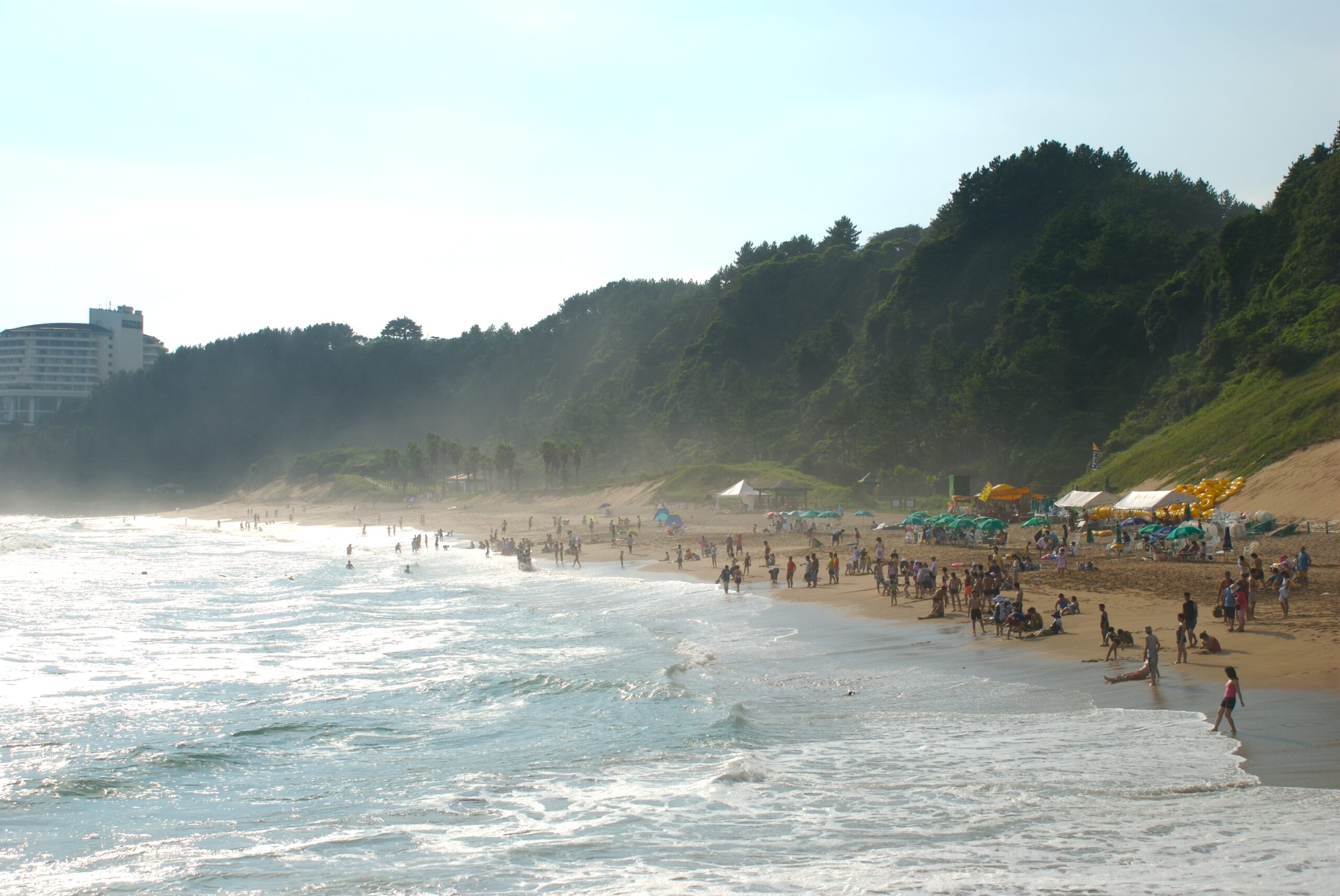Jungmun Tourism Complex beach in southern Jeju