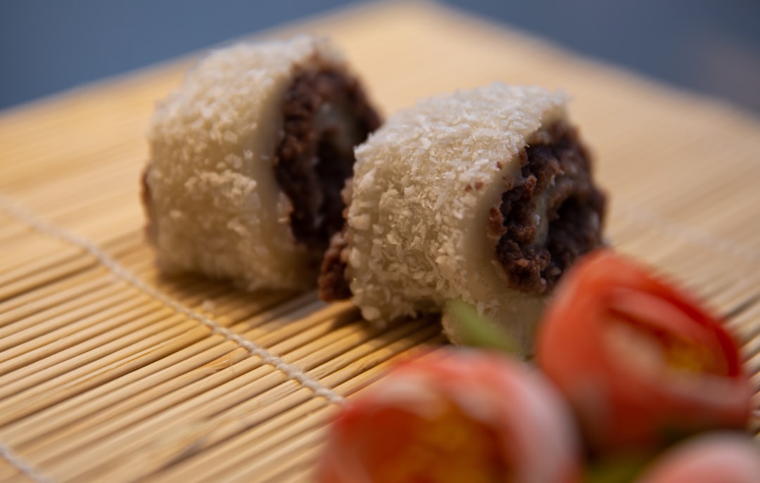 Korean rice cake with red bean filling representing Jeju omegi tteok