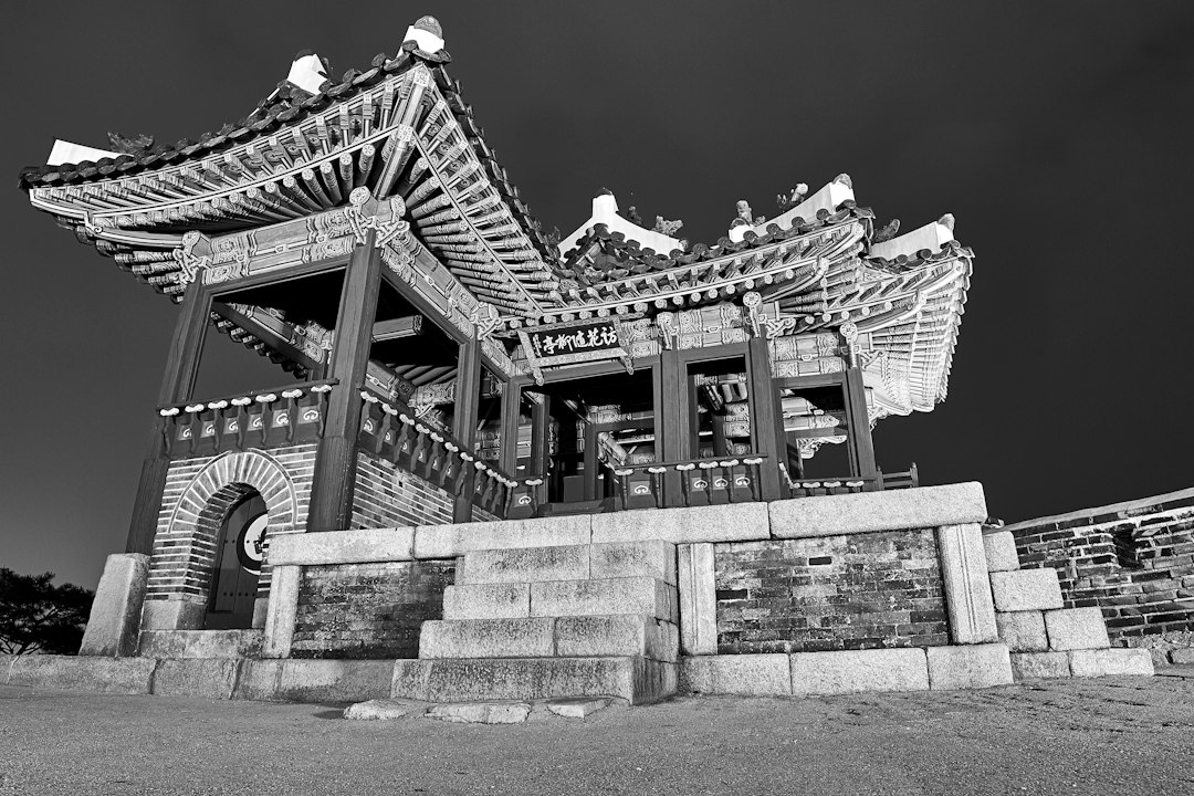 Suwon Hwaseong Fortress wooden pavilion during daytime on the Lovely Runner Suwon route
