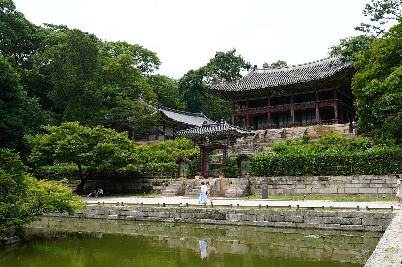 Buyongji Pond and Buyongjeong Pavilion in the Secret Garden of Changdeokgung Palace, Seoul